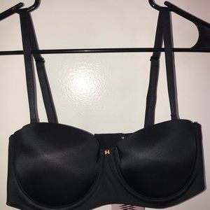 NWT BLACK MICROFIBER STRAPLESS SAVAGE X FENTY BRA 36C